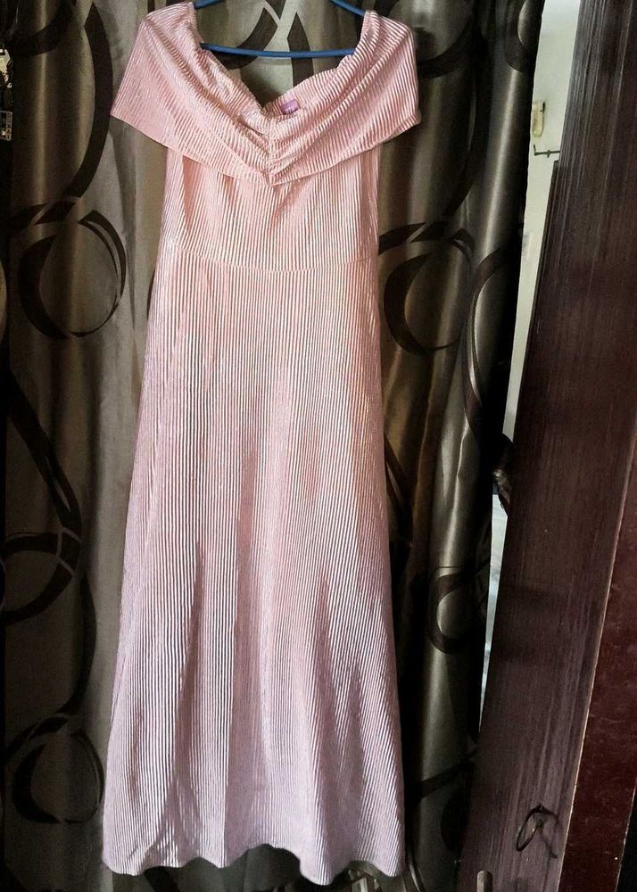 Pink Striped Maxi Dress