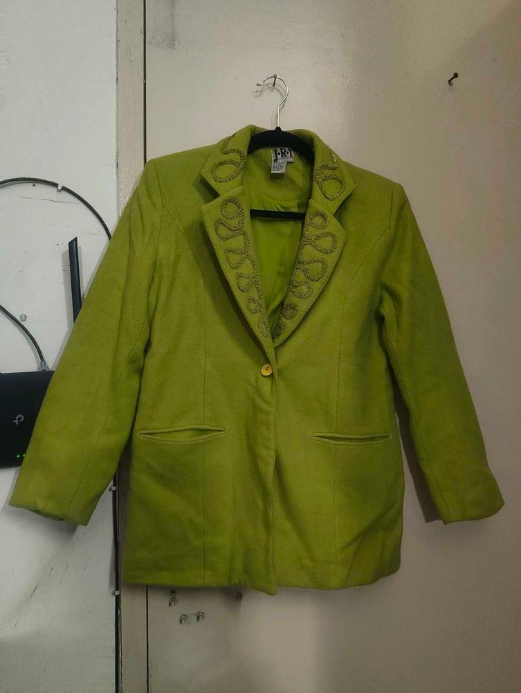 Green Embellished Blazer