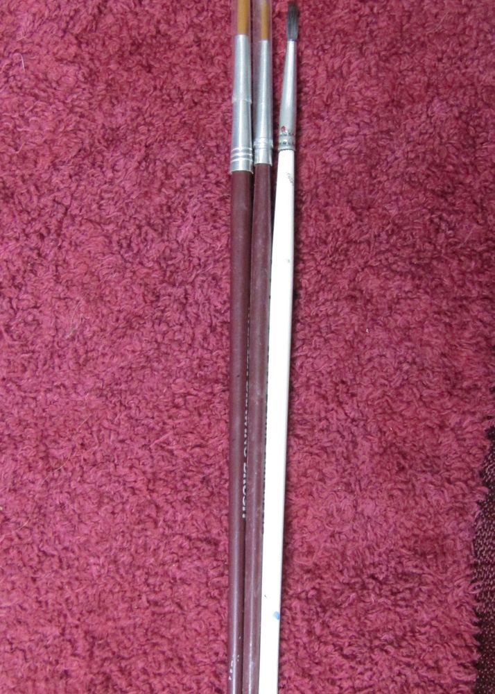 Painting thin brushes set of 3