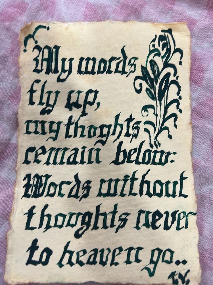 Hand-Letter Shakespeare Sonnet - calligraphy -