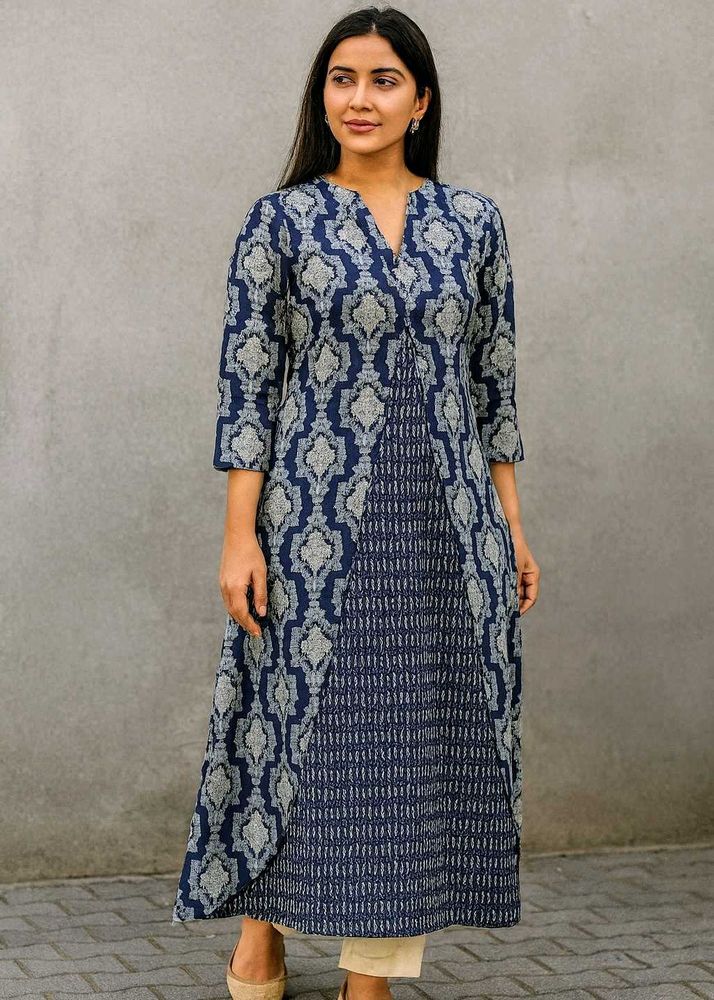 Elegant Blue Printed Kurta
