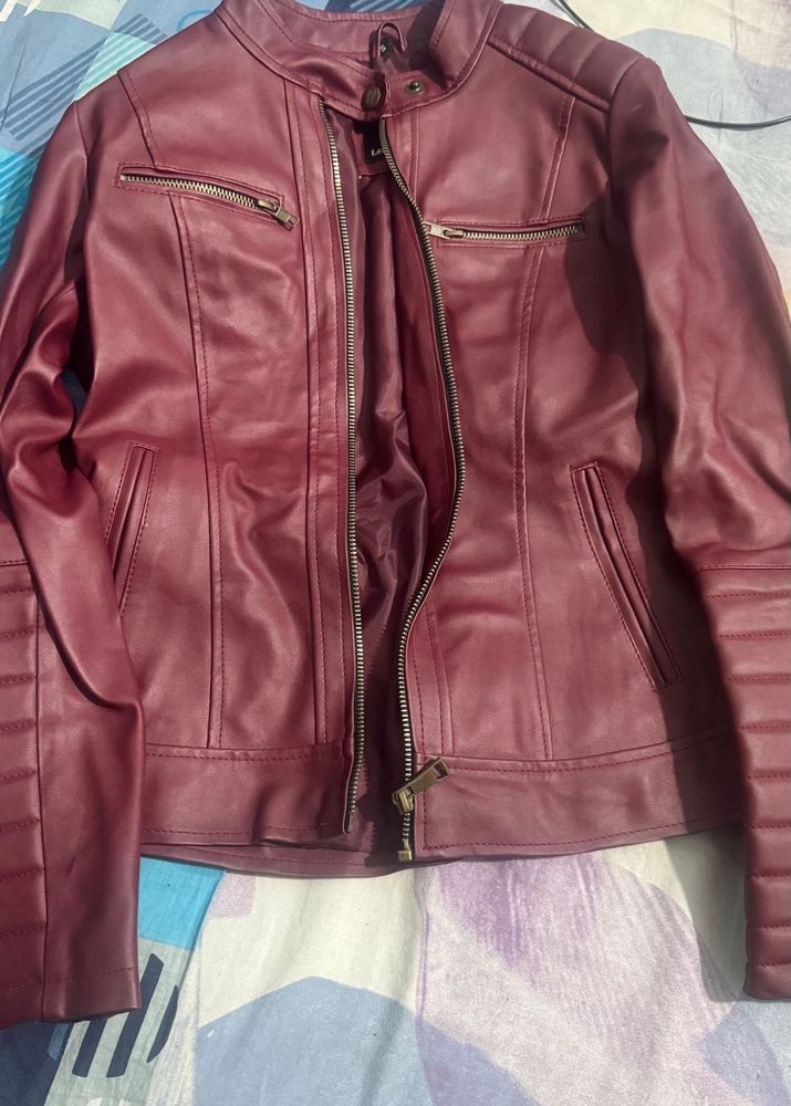Burgundy Leather Jacket