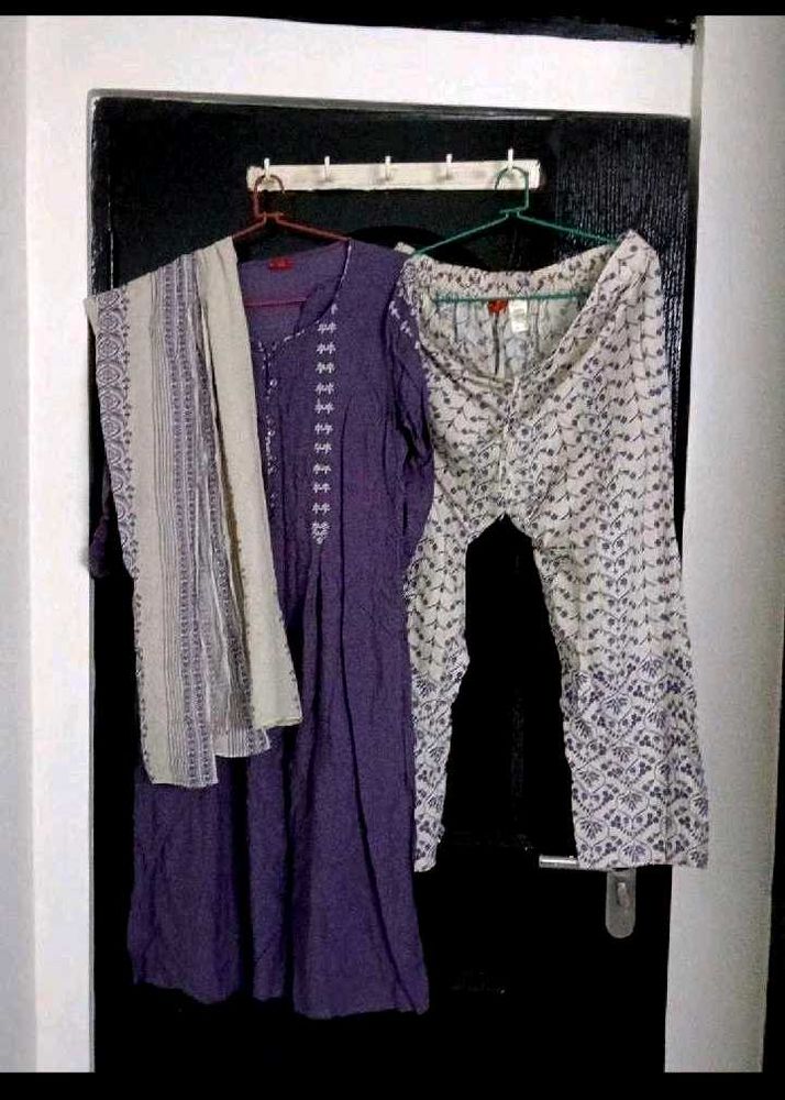 Purple Kurta Set