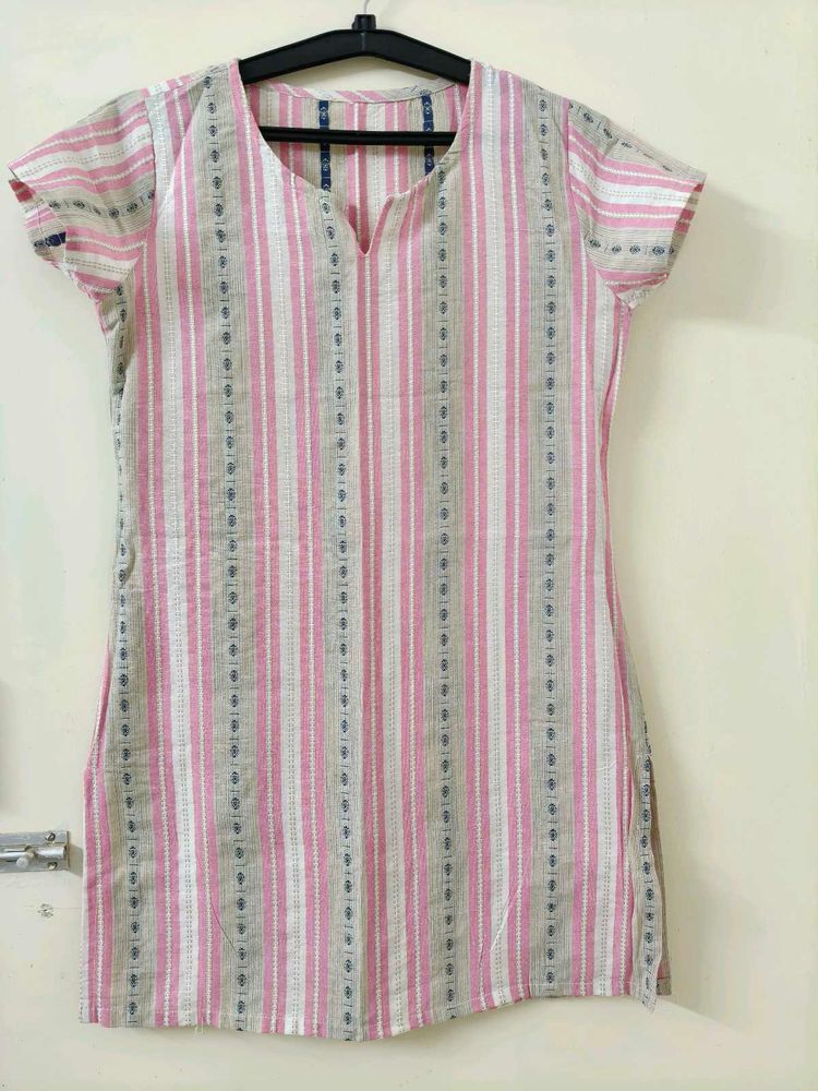 Striped Pink Kurti Top