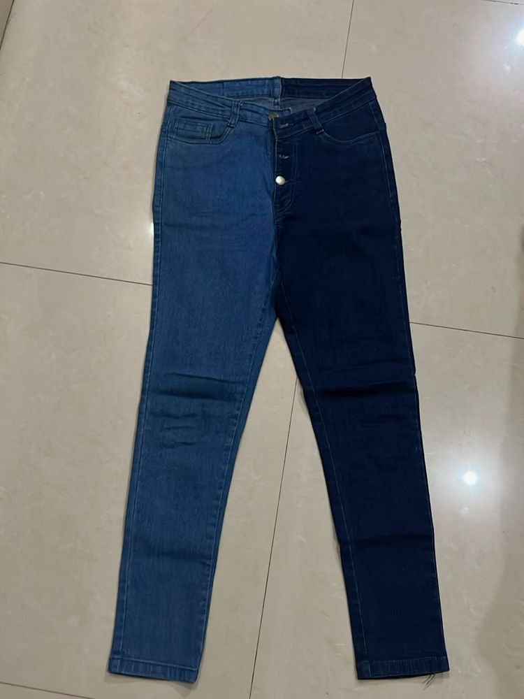 Dual Tone Denim Jeans