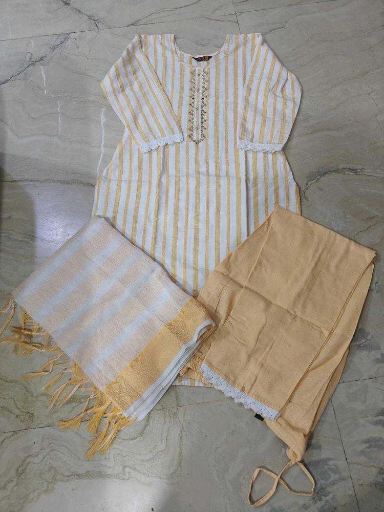 Striped Kurta Set