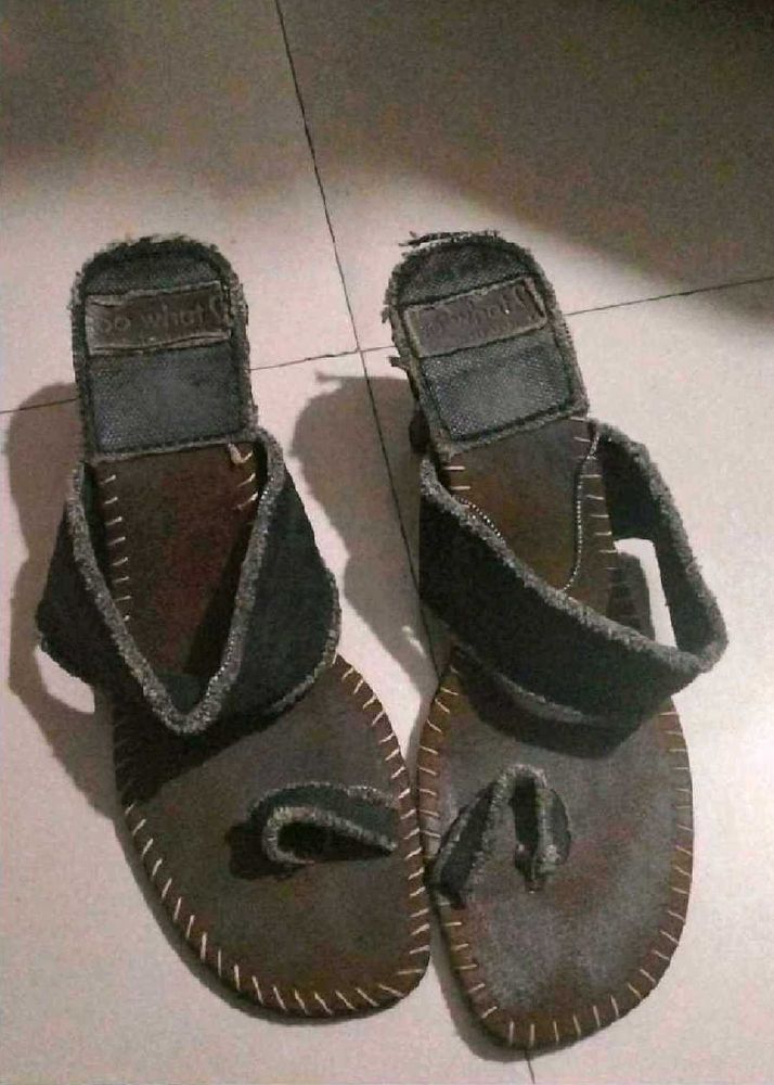 Used Denim Heels