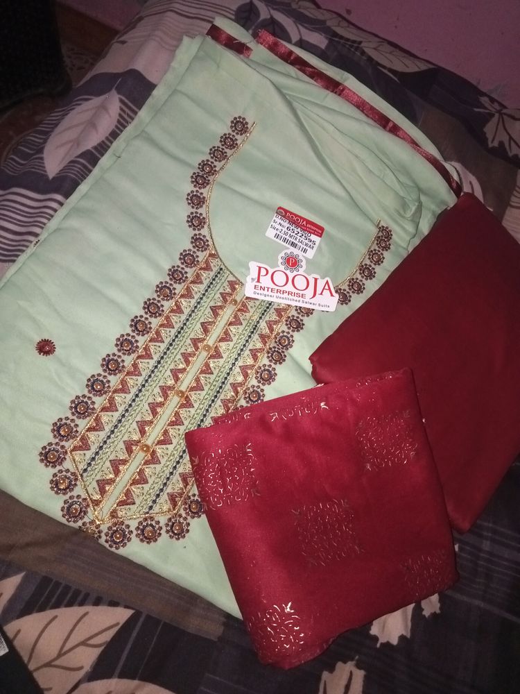 Suit Piece For Women With Printed Dupatta ❤️☺️