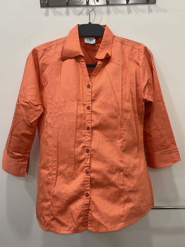 Coral Collared Shirt Women
