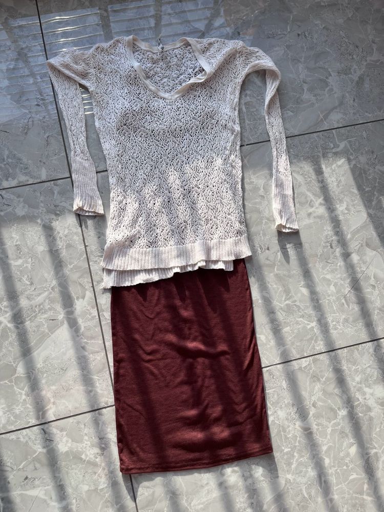 Lace Top &amp; Skirt Set