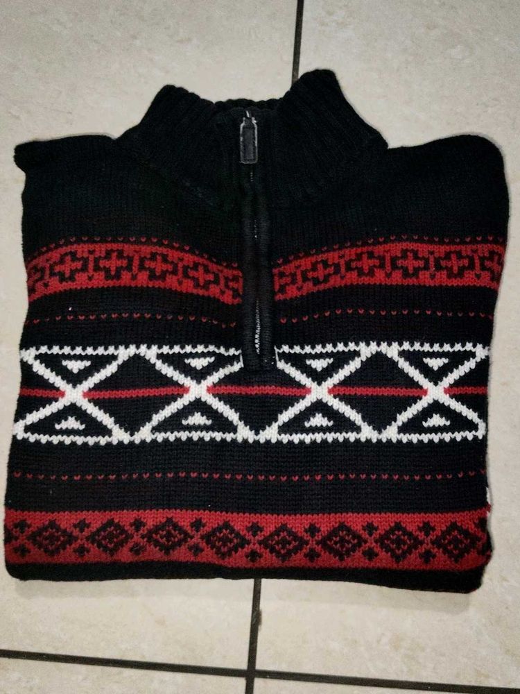 Patterned Knit Sweater