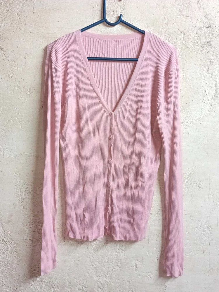 Trendy Winter Fashion Cardigan Ribbed