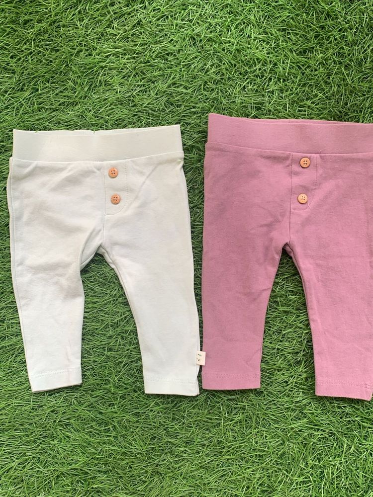 Set 2-baby Pants-light Green/purple