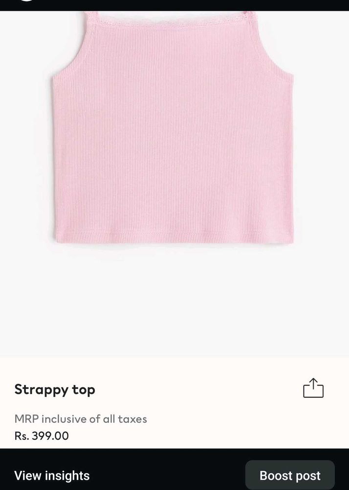 Pink Strappy Top