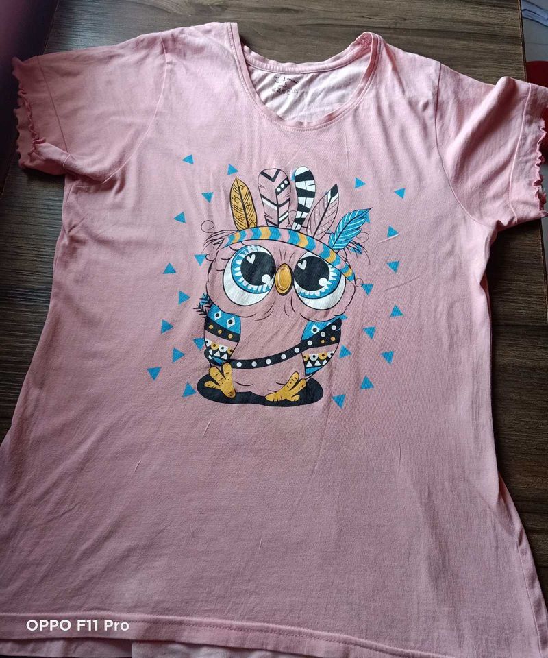 Cute Owl Graphic T-Shirt