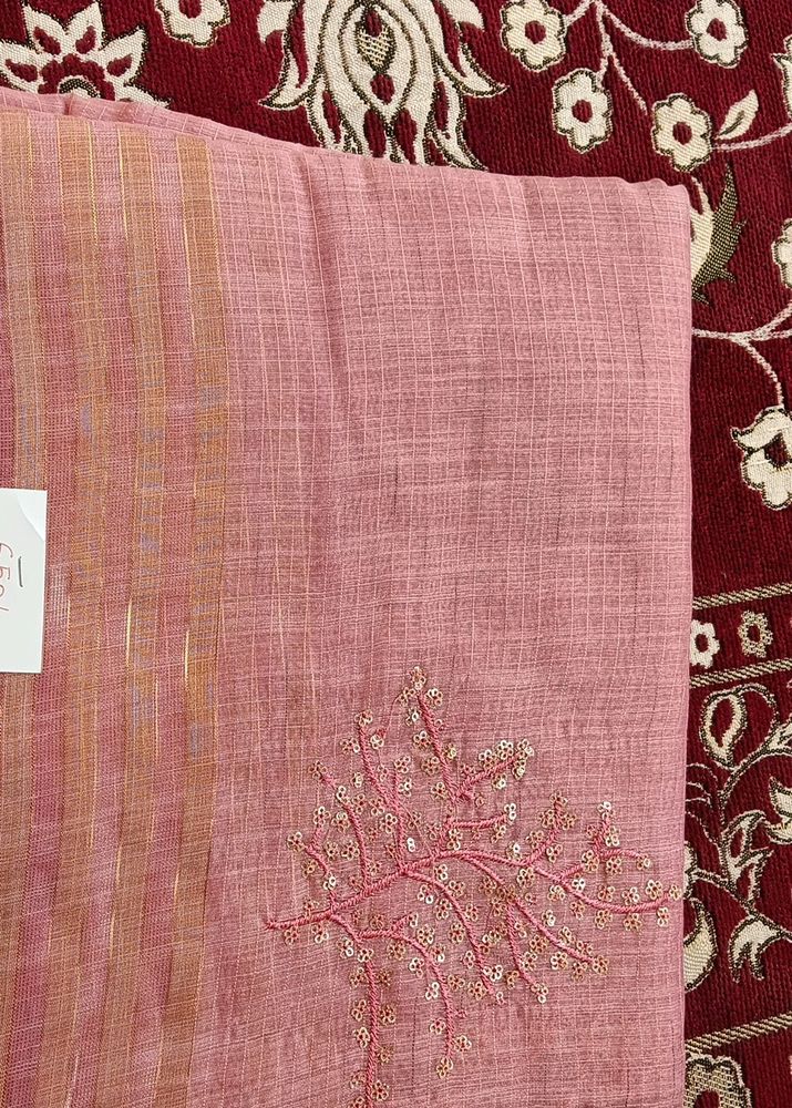 Beautiful Cotton Saree With Minimal Sequence