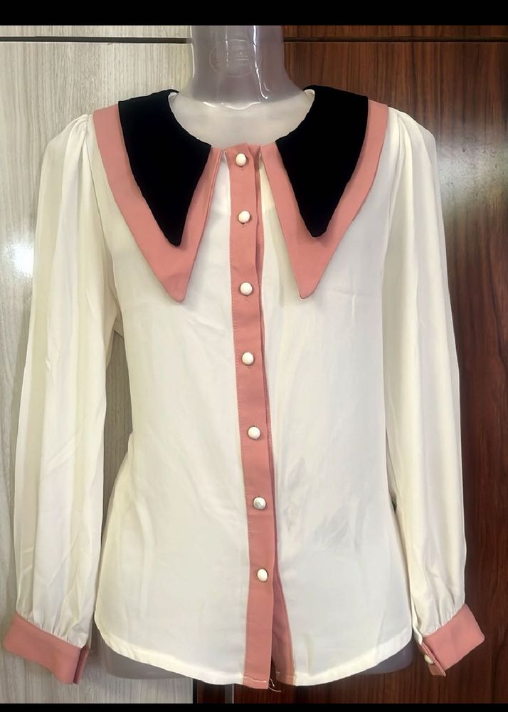 Korean Elegant Button-Down Blouse🌸❤️