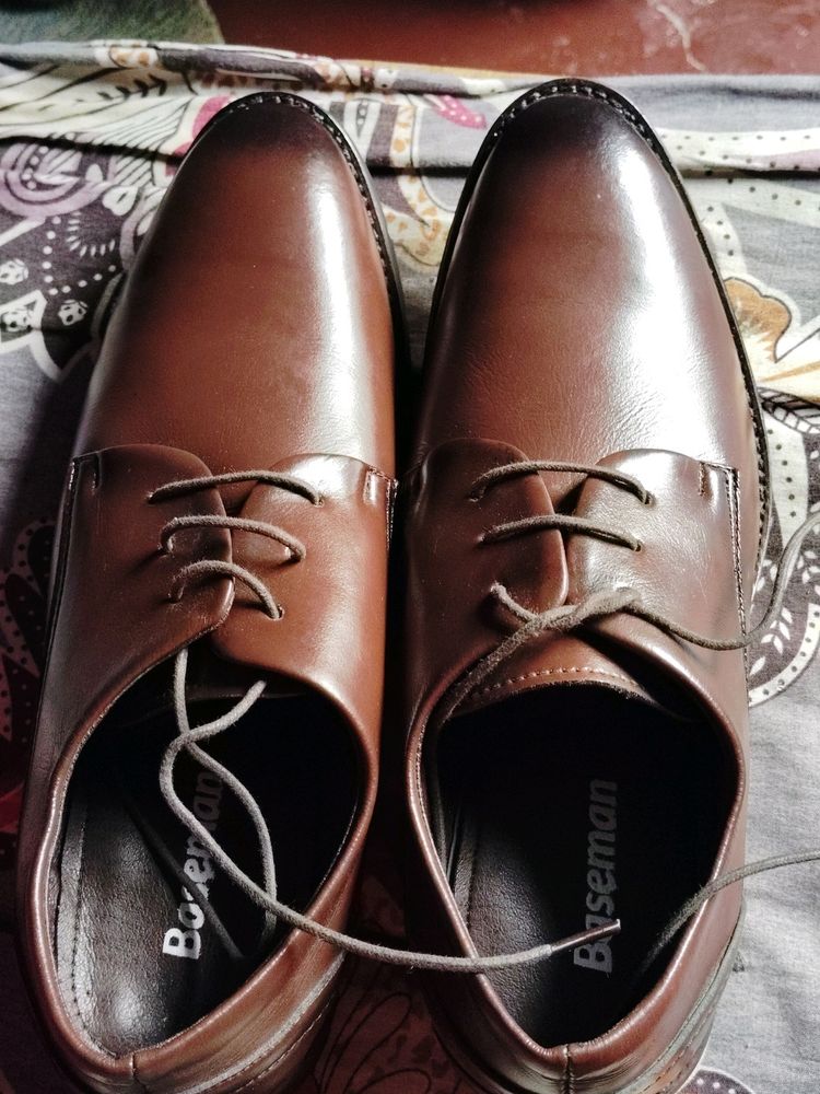 Baseman Branded Artificial Leather Shoes 42 Size