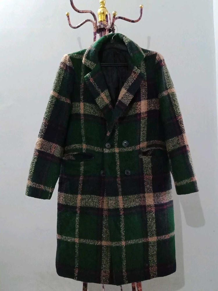 Green Plaid Coat