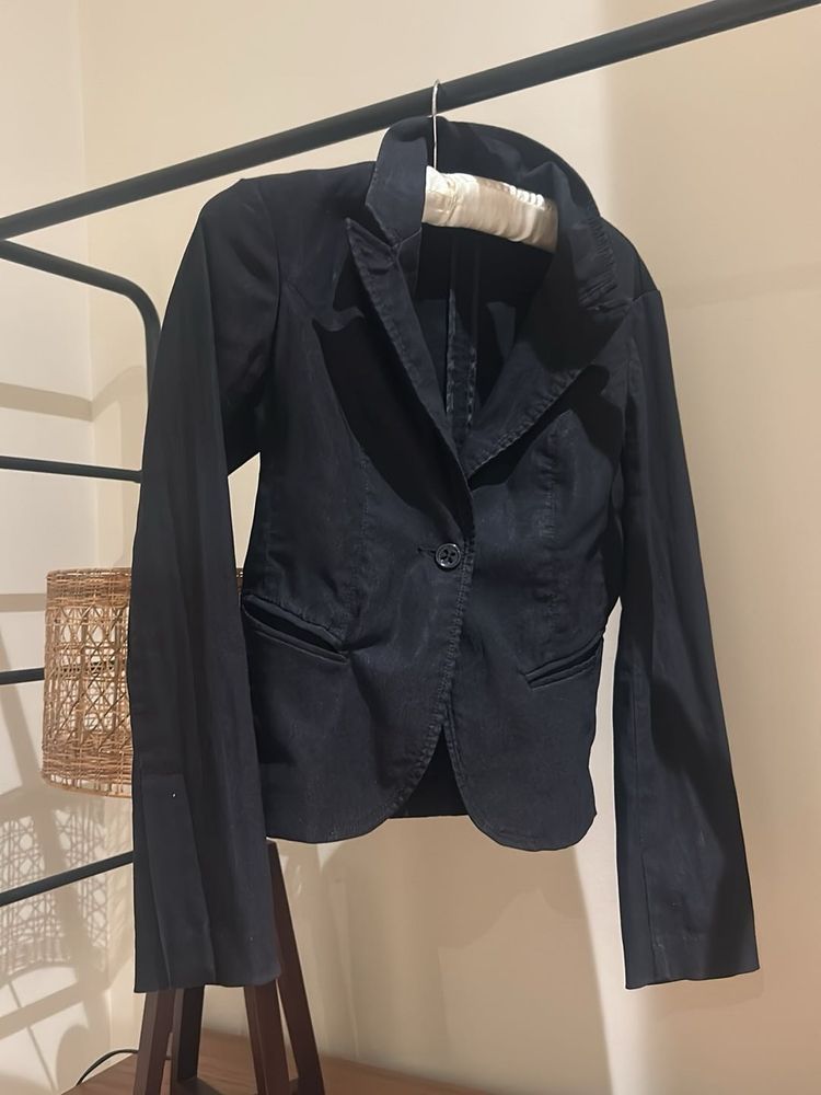 Classic beautiful Fit Black Stretchable Blazer