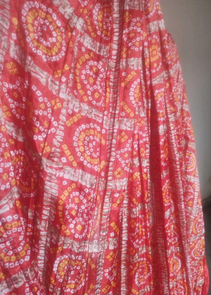 Orange bandhani Dupatta