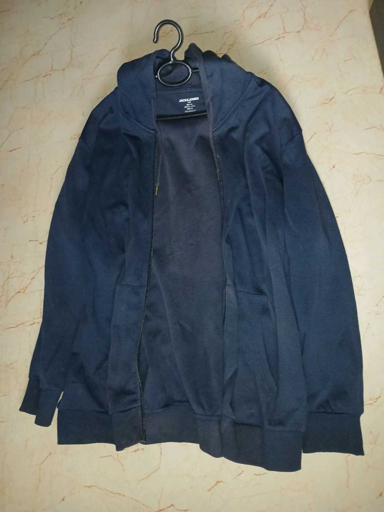 Jack &amp; Jones Men&#39;s Navy Blue Hoodie