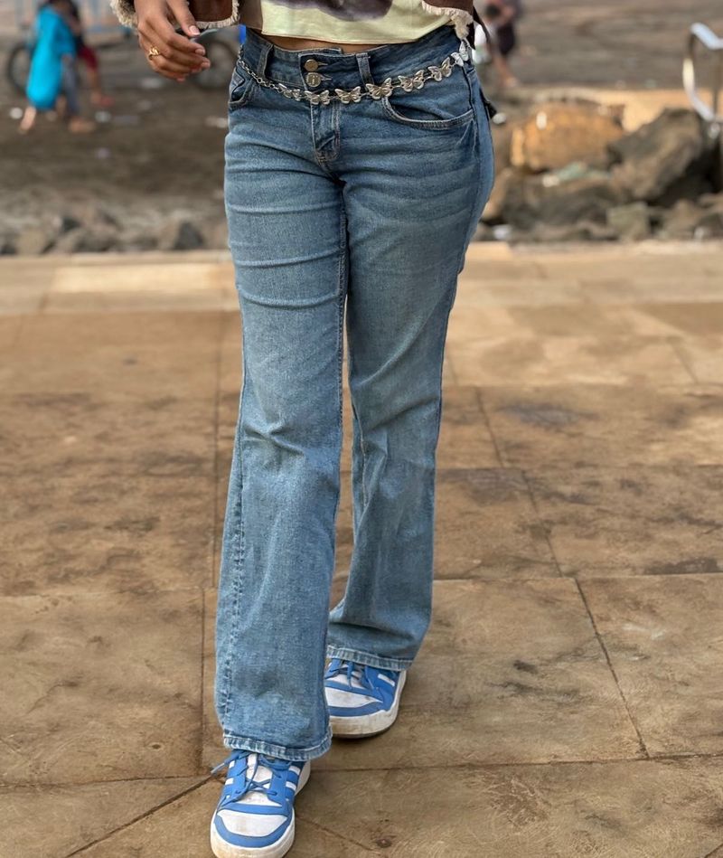 low waist light Wash Denim Jeans