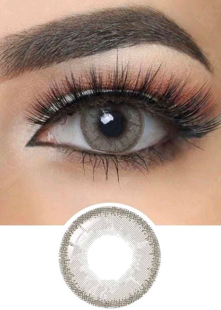 Grey Colored Contact Lenses With Lens Case(Yearly)