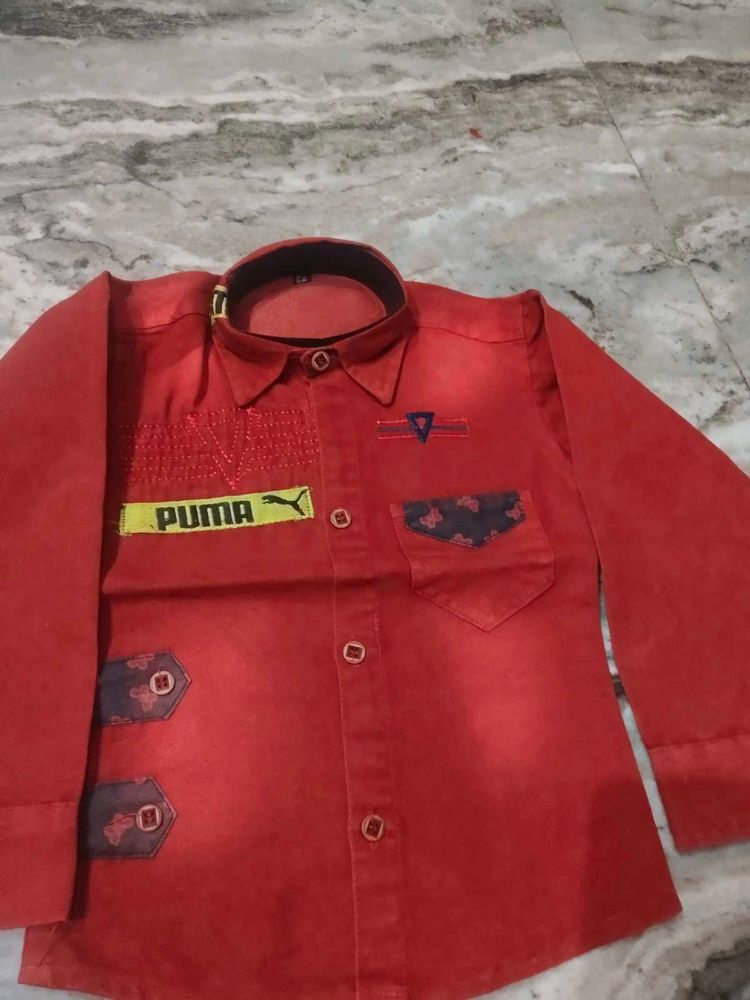 Puma  kids 😄 Boys Red Shirt