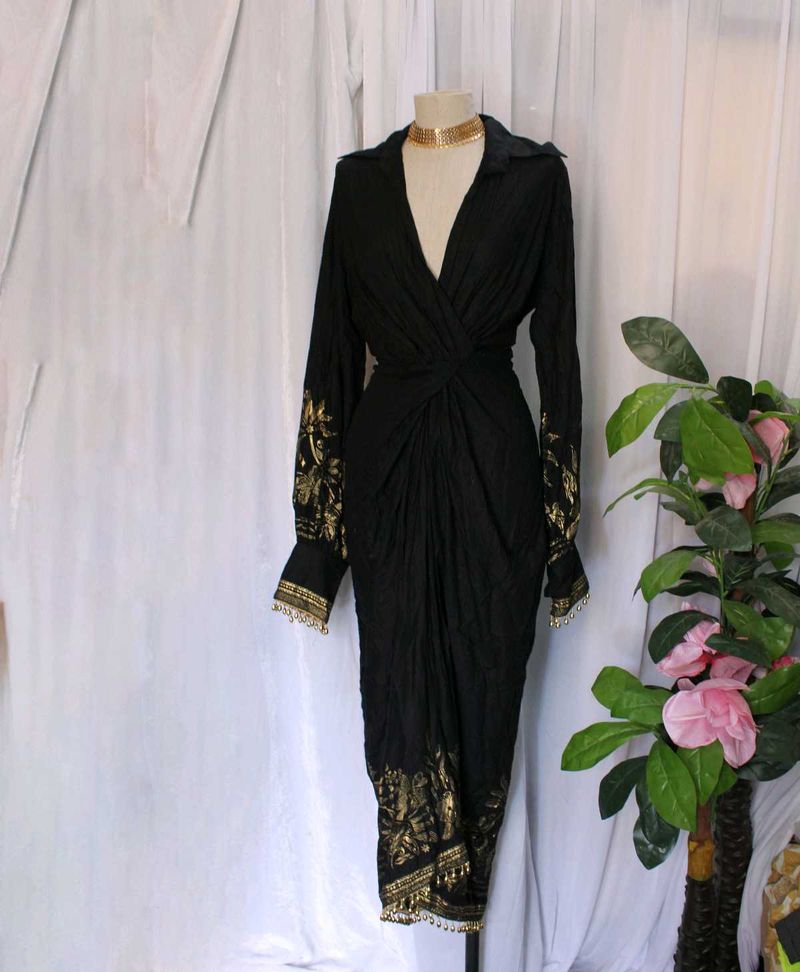 Elegant Black &amp; Gold Dress