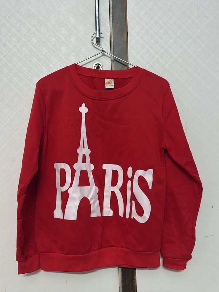 Red Paris Sweatshirt