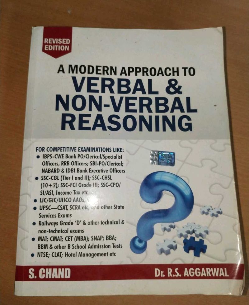 R.S. Agarwal Reasoning Book