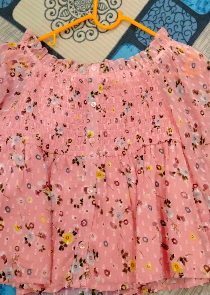Crop Top Pink Colour