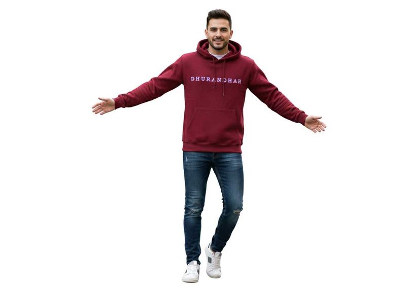 Maroon Dhurandhar Hoodie