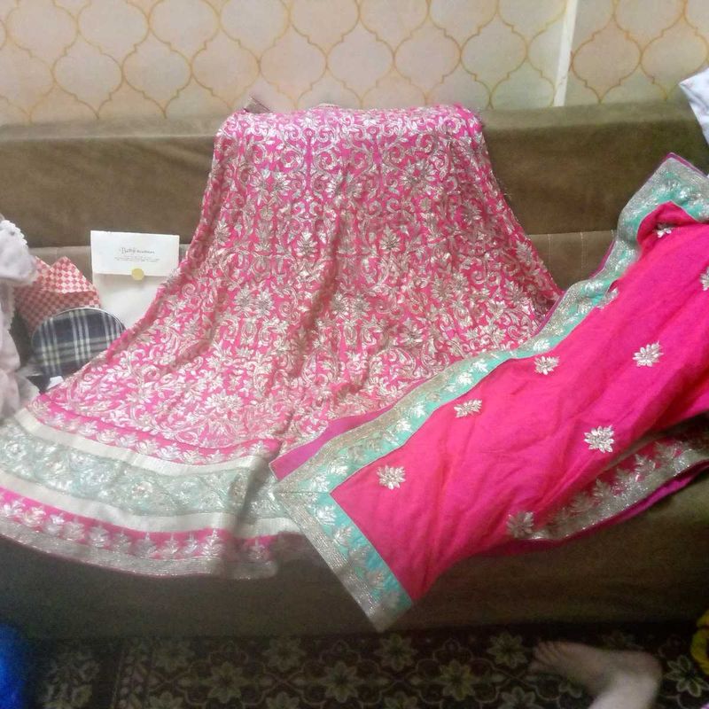 Pink Embroidered Lehenga Choli