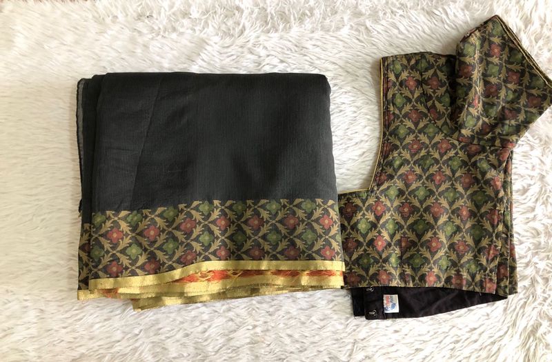 Black Saree&amp;Blouse (Women’s)