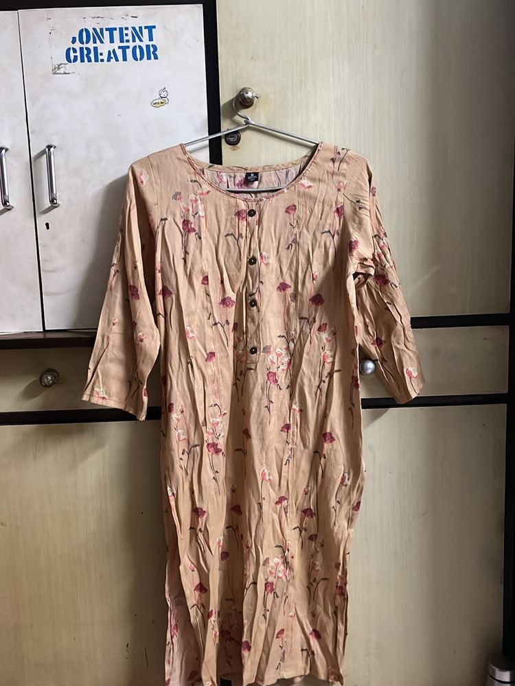 Brown Asthetic Kurti