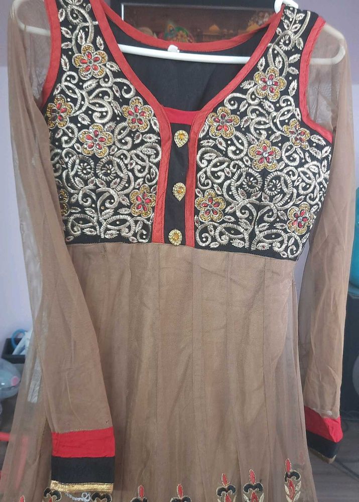 Elegant Embroidered Anarkali Kurta