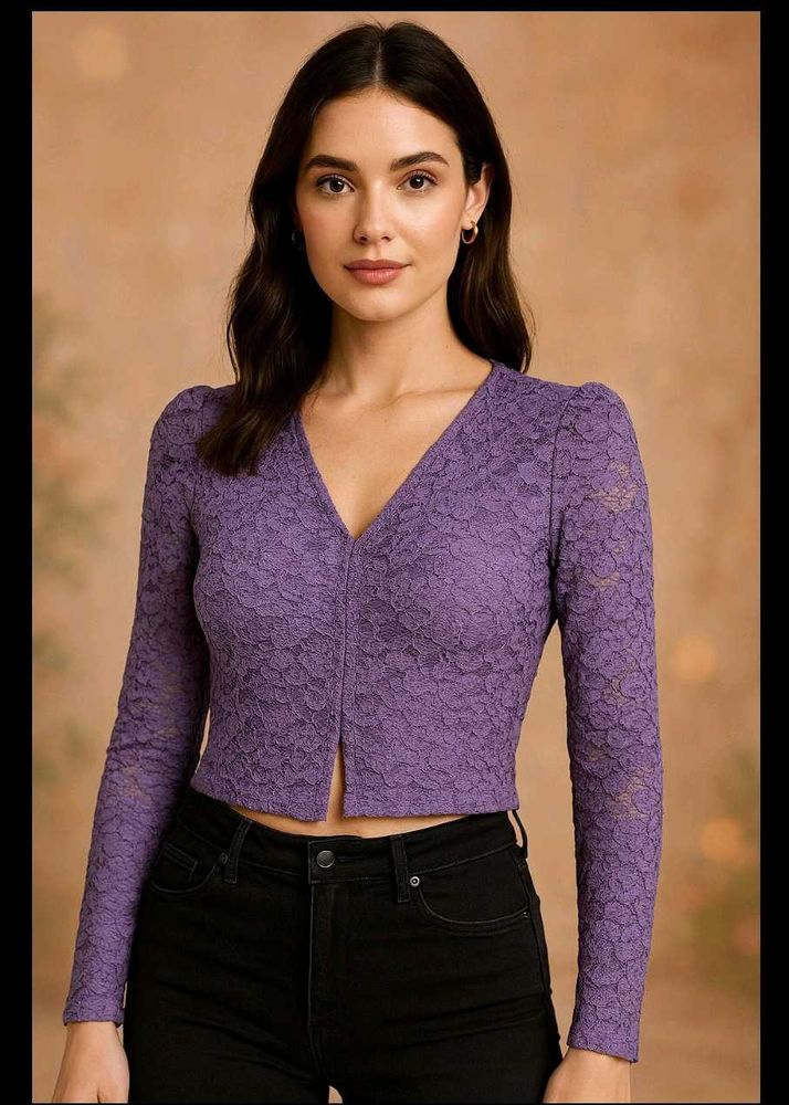 Lavender Lace Top