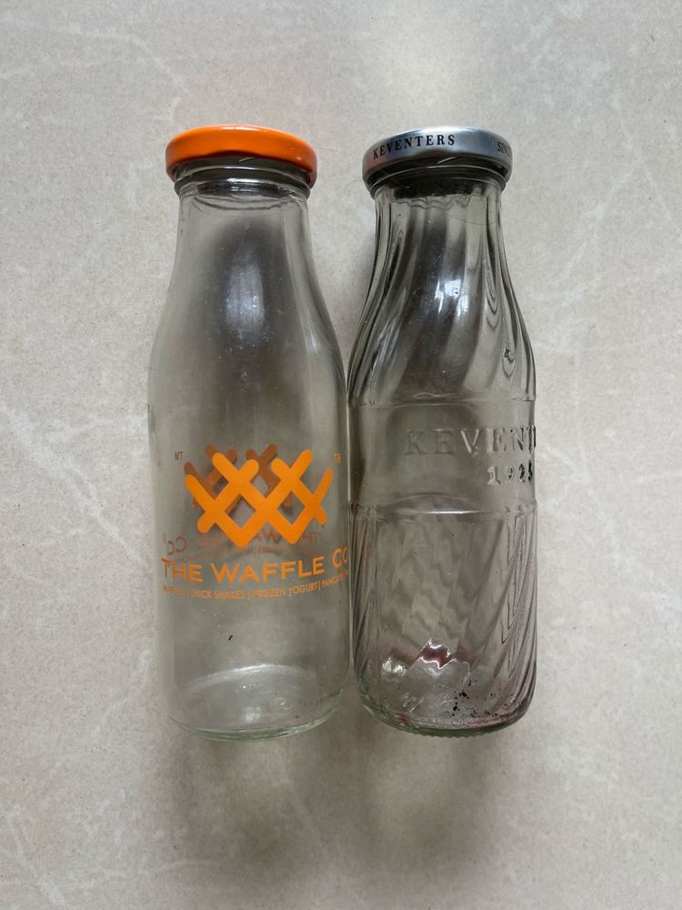Empty Juce Glass Bottles