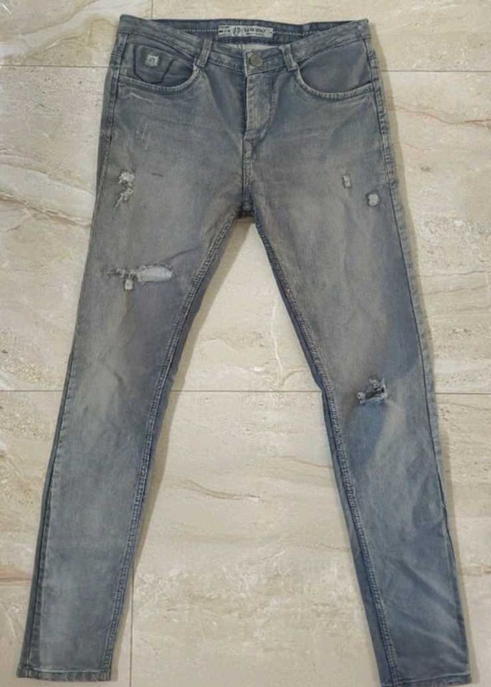 Gray Denim Jeans