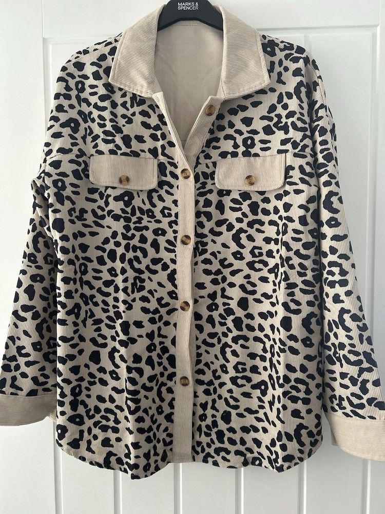 y2k Leopard Print Overshirt