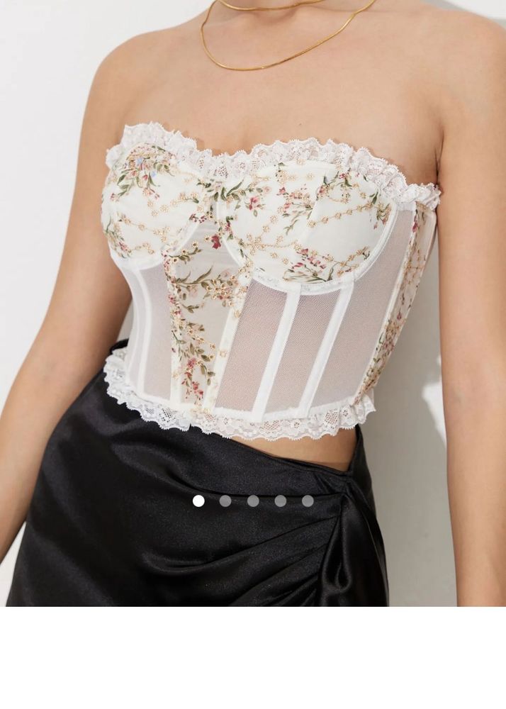 Floral Lace Corset Top