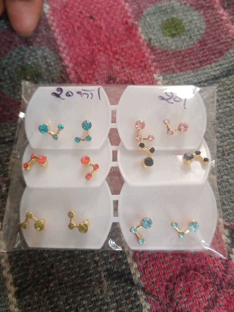 Stud Earrings Set(pair of 6)