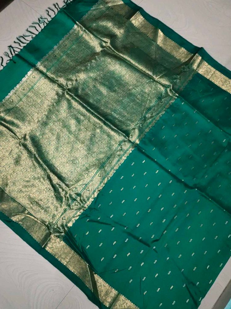 Green Pure Kanchi Pattu Saree 💚