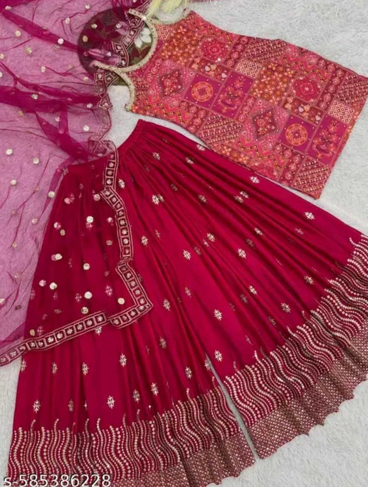 Elegant Ethnic Kurta Sharara Set