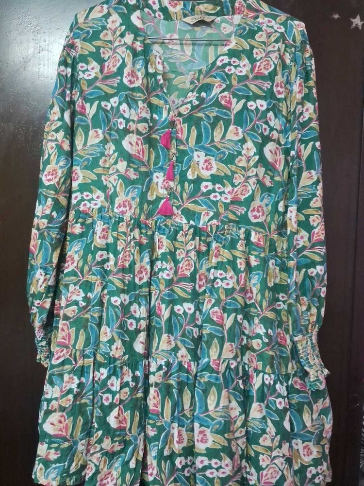 Floral Print Tiered Dress