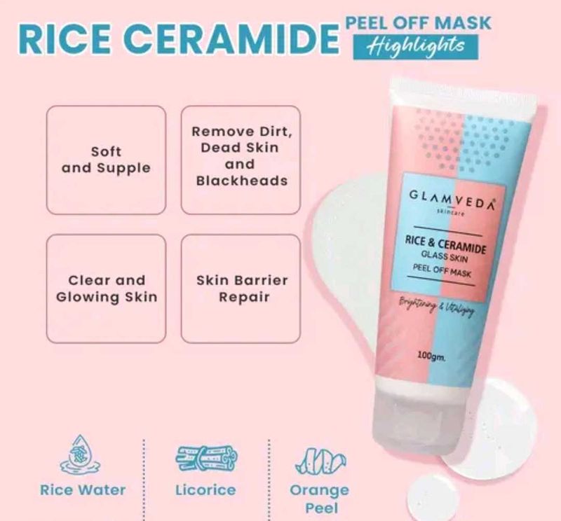 Glamveda Rice Ceramide Peel Off Mask