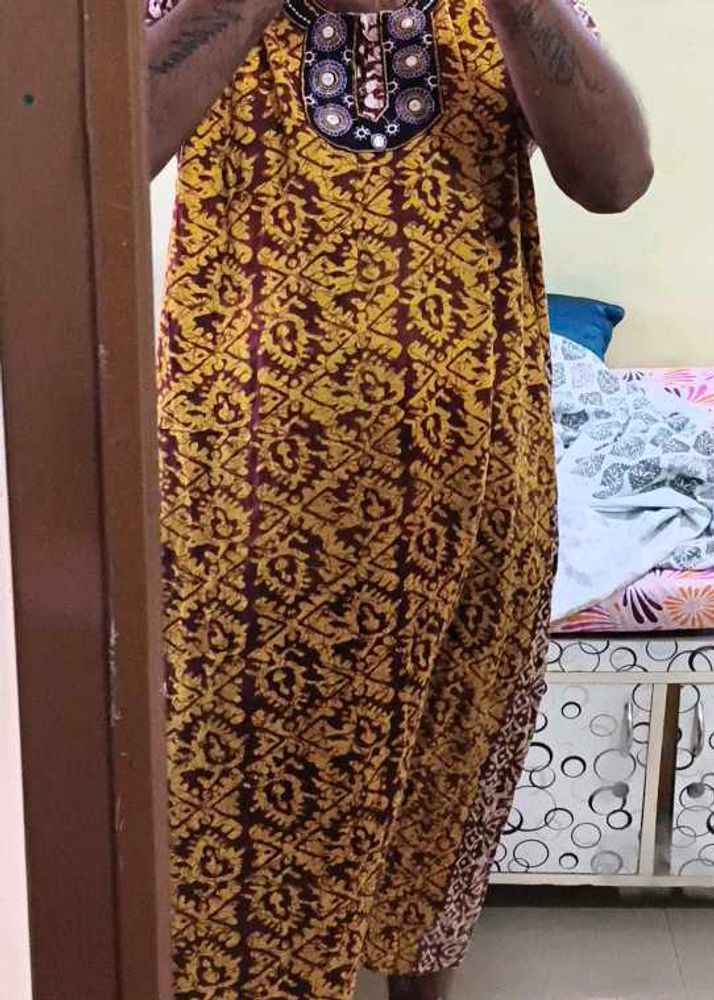 Printed Kaftan Nightgown