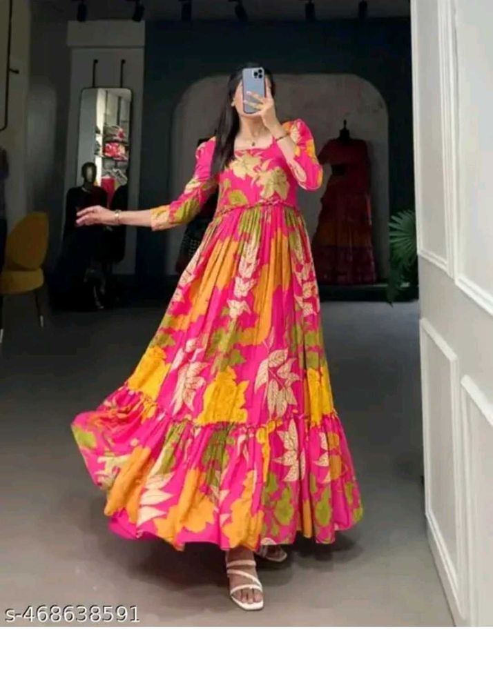Georgette Multicolour Gown